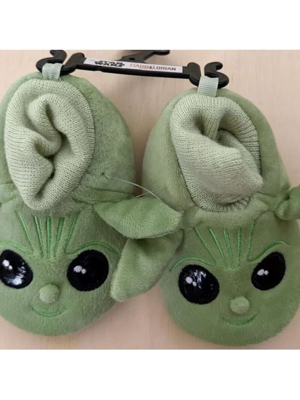 New Star Wars Mandalorian Grogu Baby Yoda Plush Slippers. Size 5-6
